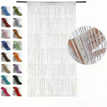 Rideaux décoratifs suspendus à perles pour portes et fenêtres (100 x 200 cm), moustiquaires d'été, panneaux