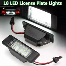 Lot de 2 éclairages de plaque d'immatriculation à 18 LED en plastique pour Nissan Qashqai