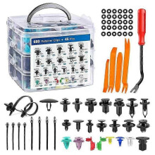 Boîte de 725 clips de fixation pour garnitures et plaques de protection de voiture