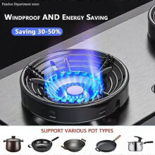 Support pour wok (1 pièce) pour cuisinière à gaz, pare-vent antidérapant, support en acier inoxydable