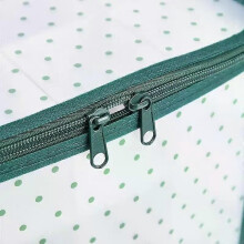 Boîte de rangement pour boules de Noël, motif à pois verts, idéale pour ranger le papier cadeau.