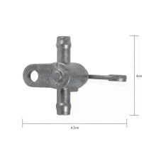 Robinet d'essence en ligne 8 mm (5/16") pour réservoir de moto, avec interrupteur marche/arrêt, pour