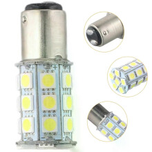 Ampoules LED blanches pour éclairage intérieur de cabine marine 1004 1076 1142 27-SMD BA15D 6000K Blanc