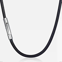 Collier ras du cou en cuir noir tressé de 2 mm pour hommes et femmes, avec fermoir magnétique en acier.