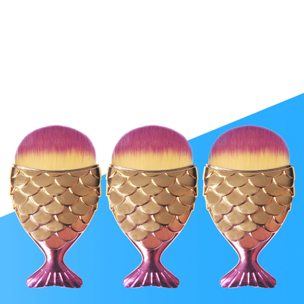 Multi-Use Nail Dust Brush with Fish Tail Design Manicure Foundation Brush 10cm