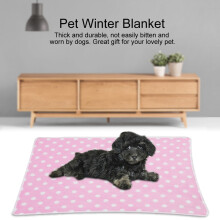 Haustier Winterschlafmatte Hund Katze Schlafmatte Decke Käfigkissen Weich Warm Rosa 40x60cm