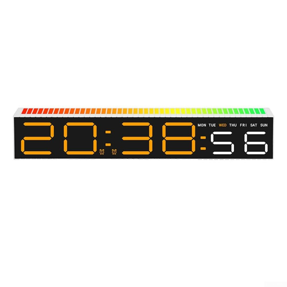 LED Alarm Clock With Temperature Monitoring, Humidity Display, Yellow B Model, User Friendly Design