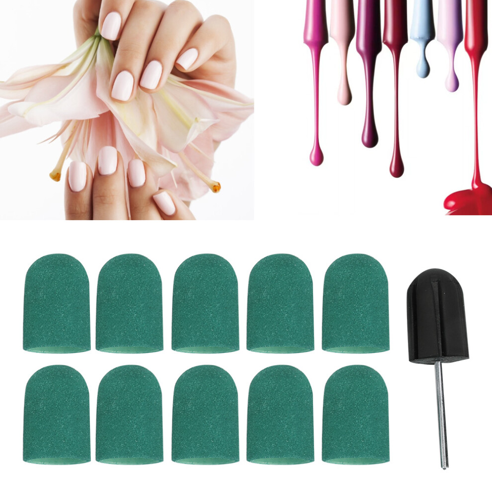 Precision Nail Grinding with 16x25mm Green Sanding Ring Cap