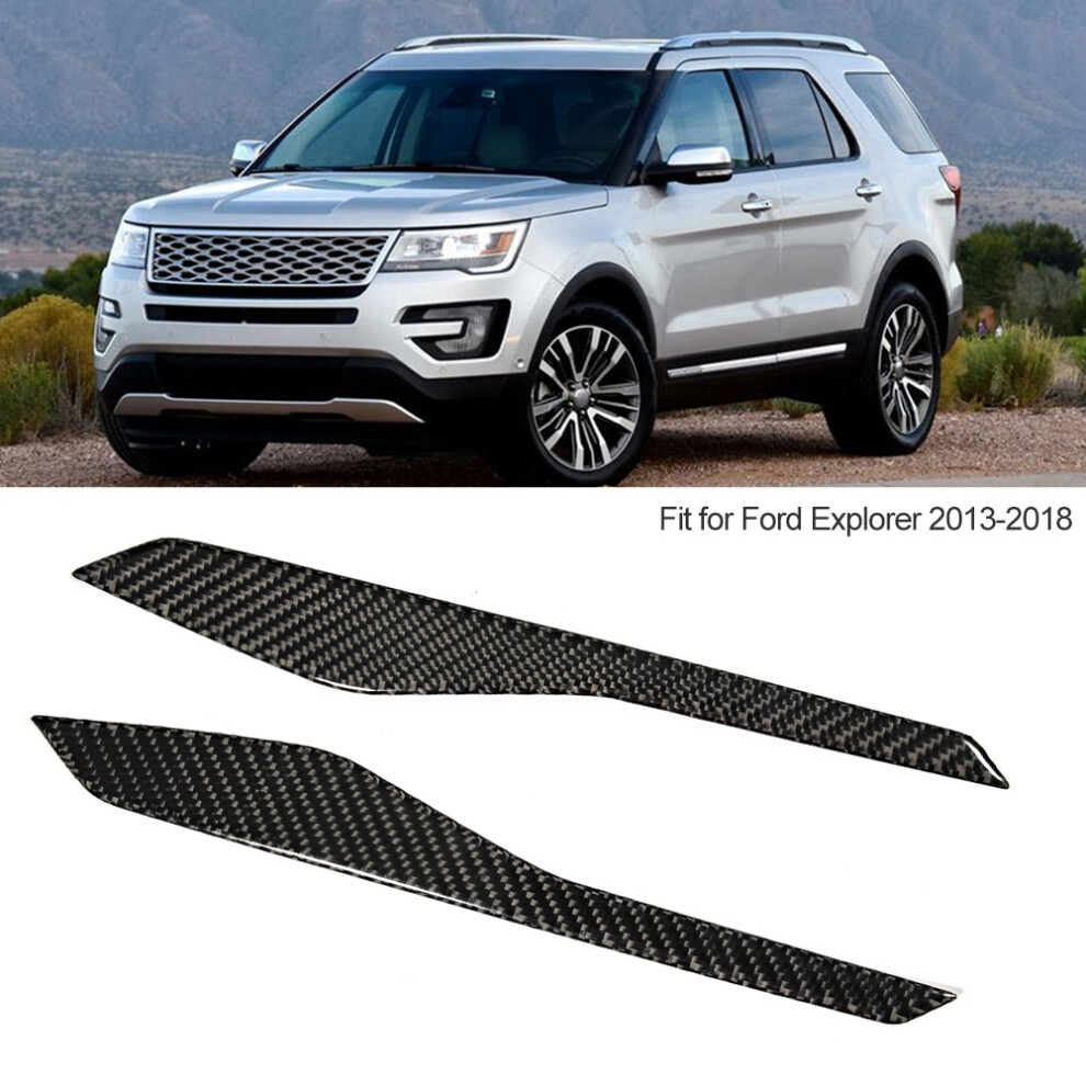 2Pcs Carbon Fiber Center Console Trim Fit Ford Explorer 2013-2018 5011363292754