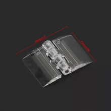 Lot de 10 charnières pliantes transparentes en plastique, résistantes et en acrylique transparent, pour