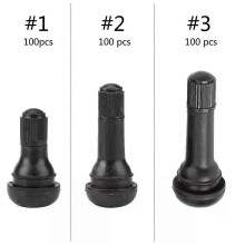 Lot de 100 valves universelles TR412 TR413 TR414 à clipser pour pneus tubeless de voiture et moto, en