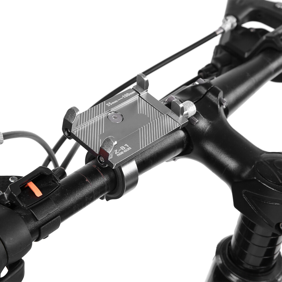Adjustable Aluminium Bicycle Phone Mount Handlebar Smartphone Clip Titanium 7611363291429