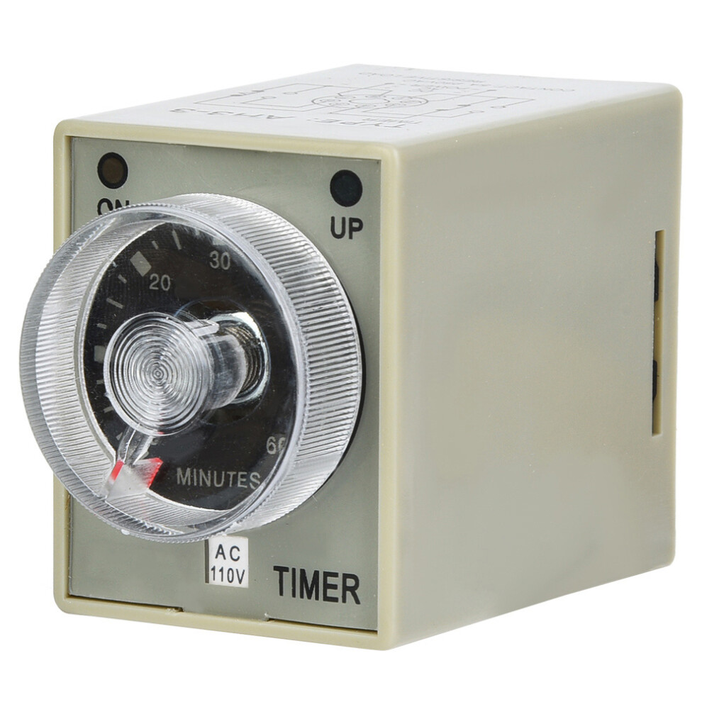 Ah3-3 Adjustable Electronic Timer Relay 60Min 8-Pin, Release Delay 3581363294284