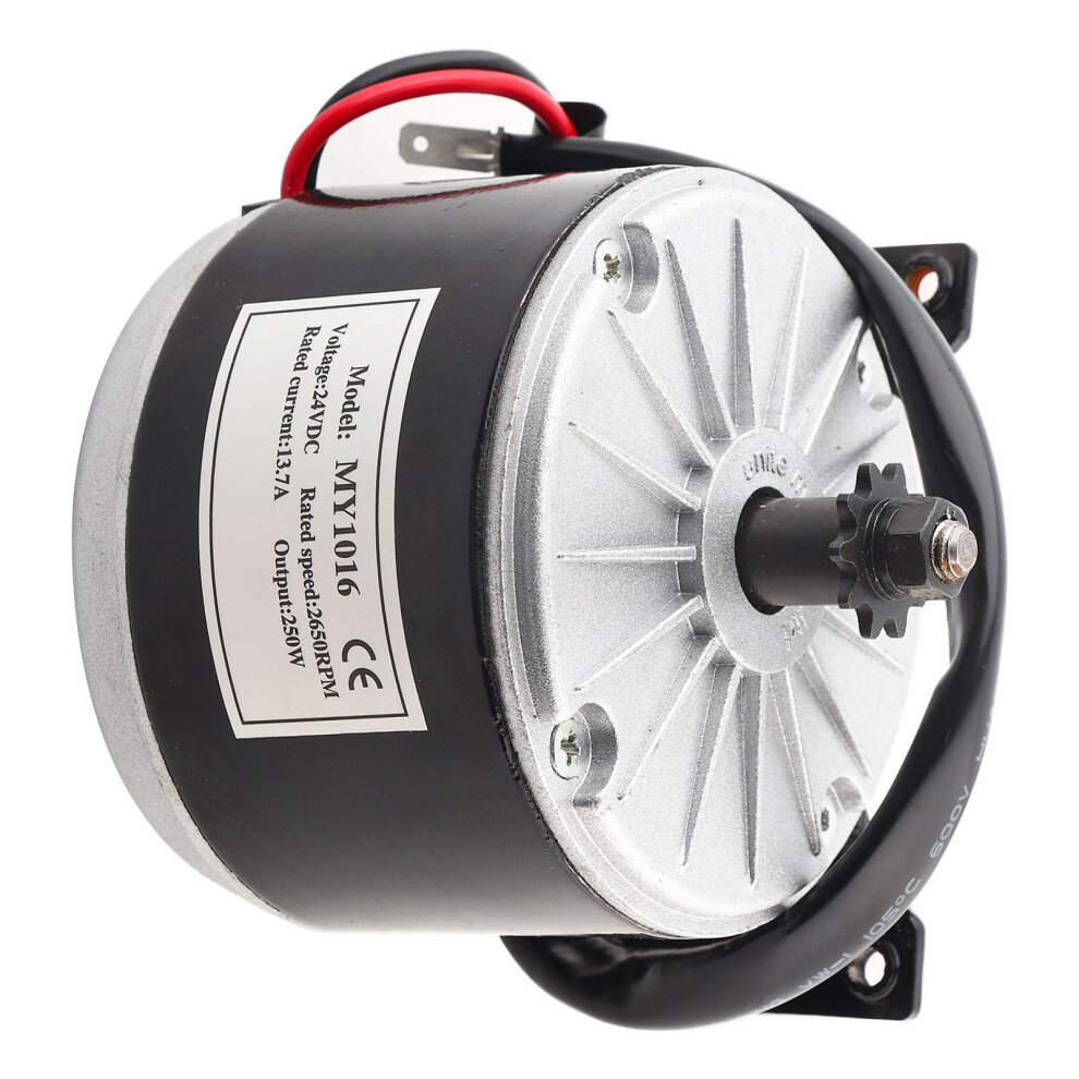 My1016 24V 250W Brush Motor With Belt Pulley For Electric Scooter & Bike 8441363293777