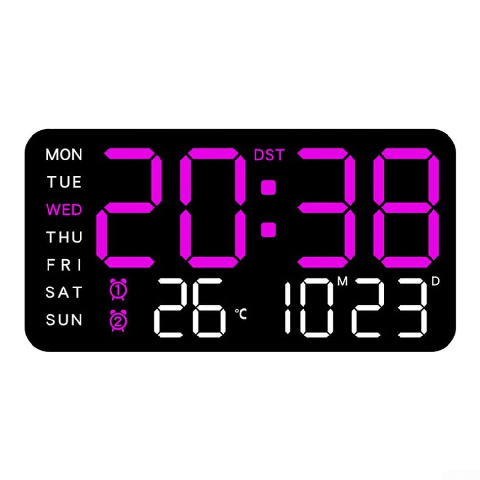 Digital Alarm Clock With Temperature, Weekday And Date Displays, Voice Activation, Adjustable Brightness (G)