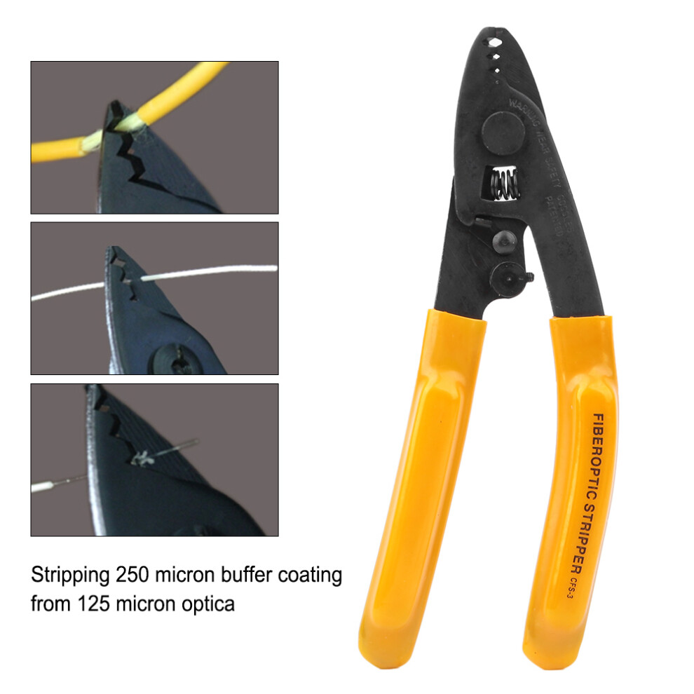Fiber Optic Stripping Pliers 164Mm Ergonomic Hand Tool With Hex Wrench 4951363296349