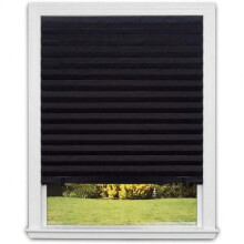 (Black, one-size) Foldable Pleated Curtain, 1 Count Click Fit Blinds Blackout Curtain, Window Curtain, Home Decor for Living Room
