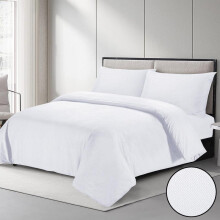 (White - Greek, SINGLE) Luxurious Microfiber Printed Duvet Cover Quilt Set Double Sets Single Double King UK Sizes-Shining & Anti allergeni