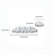 (White, one size fits all) Cloud Shaped Wrist Rest Mouse Pad, Creative Wrist Rest Mouse Pad, Non-slip PU Material Wrist Rest Mouse Pad for