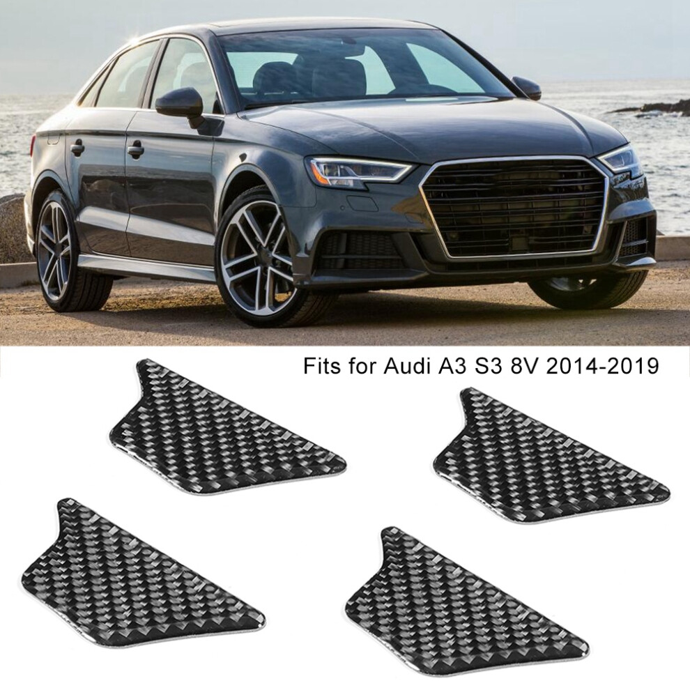Carbon Fiber Style Door Bowl Trim Stickers For Audi A3 S3 8V 2014-2019 7891363296413