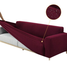 (Red, 2 seater) Sofa Covers,Chair Covers High Stretch Armchair Covers,Pattern Furniture Protector Couch Settee Cover Anti-slip