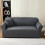 (Coffee Brown, 2-Seater) Solid Color Sofa Cover with Pillowcase, 1 Count Modern Simple Sofa Slipcover with 1 Count Pillowcase without Core, 6