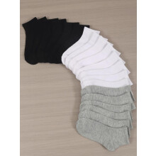 (Multicolor3, EU36-39) Women's Solid Ankle Socks, National Day Offers, Low Cut Casual Comfy Breathable Anklets for Women, Multipack