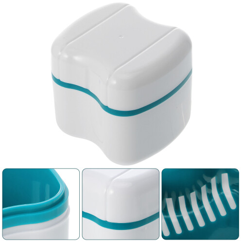 Scatola Custodia Per Dentiera Con Risciacquo Verde 2