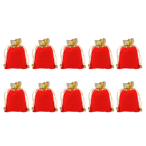 10Pcs Dragsnörespåse Förvaringspåse Tygpåse 1