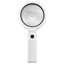5/11X Magnifying Glass with 8 LED Light, Portable Handheld & Desktop Reading Loupe