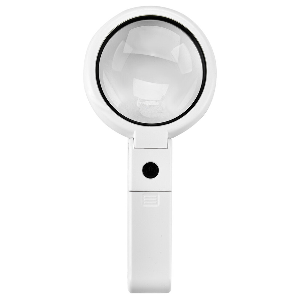 5/11X Magnifying Glass with 8 LED Light, Portable Handheld & Desktop Reading Loupe
