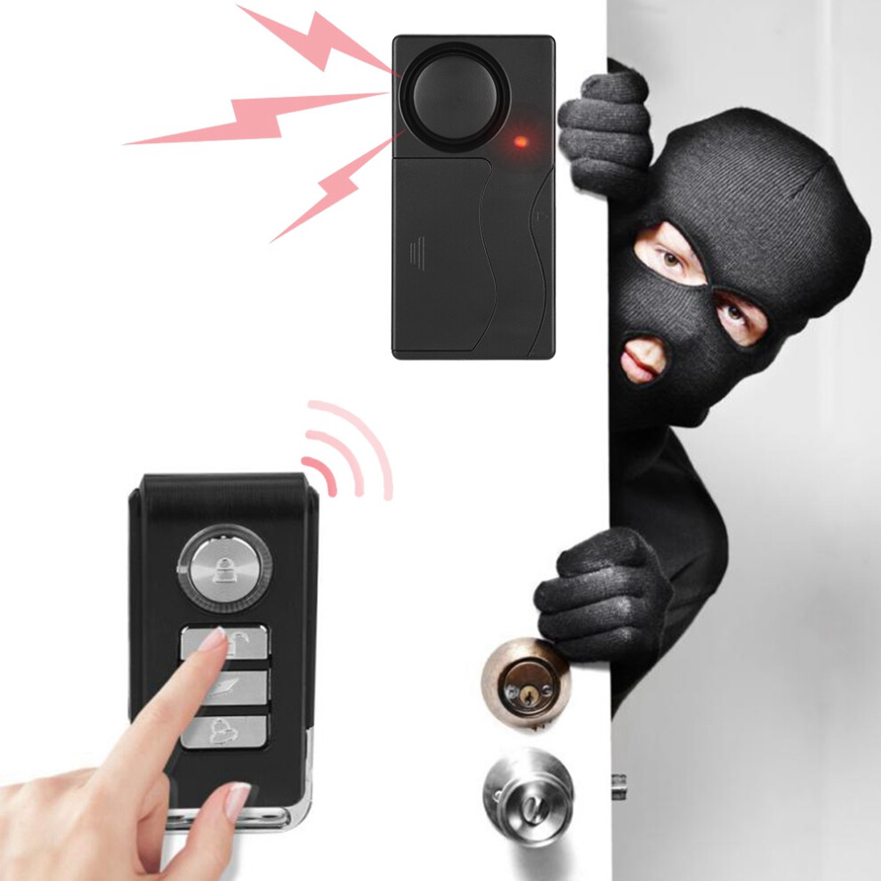 Wireless Vibration Alarm With Remote Control For Door, Window, Bicycle, 110Db 8431363301954