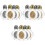 12 Pcs Heligt Tomt Glasflaska Graverad Fin Mini 5