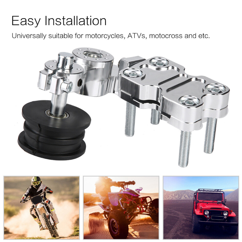 Aluminium Motorcycle Chain Tensioner Bolt Auto Adjuster For Motorcycles Silver 8431363304368
