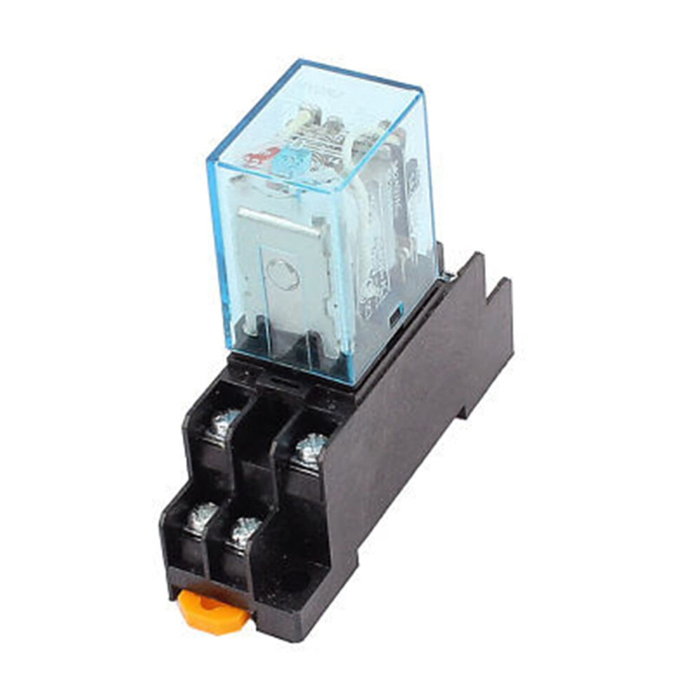 Ac 6V Coil 8Pin Dpdt Electromagnetic Power Relay With Socket Base 2Pack 9105992291410