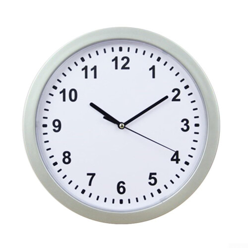 Functional Wall Clock With Safe For Valuables, Silver Finish, Modern Home Decor