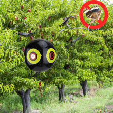 Terror Bird Repellent: Black Inflatable Predator Scare Balloon Wind-Activated