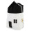 White Toy Storage Bag with Drawstring House Appearance Large Size 8