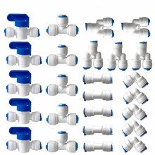 Reverse Osmosis Water System Quick Connector, Food Grade Material Leak Free 1/4" Push Fit Straight Union Fitting for Easy Install (25pcs)