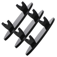 3Pz Organizer Penne Acrilico Nero Porta Penne Singolo Per