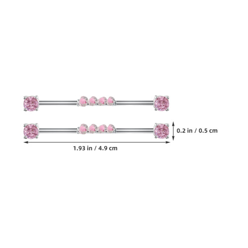 2 Titaniumstaal Barbell Piercing Sieraden Vrouwen En 1