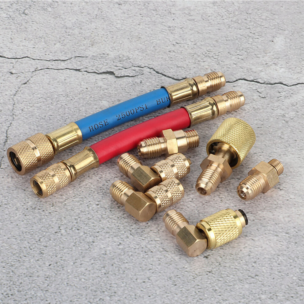 8Pcs Air Conditioning R134a R12 Adapter Hoses For R-12A/C Systems 4251363307268
