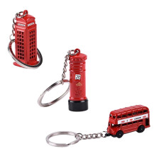 3Pcs/Set Britska Turistminnesnöcke Telefonkiosk Brevlåda Dubbeldeckerbuss