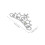 10 Pezzi In Strass Applique Per E 3