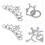 10 Pezzi In Strass Applique Per E 11