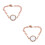 2St Alloy Locket Bracelet För Kvinnor Roséguld 6