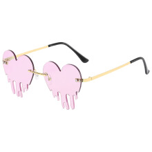 3 Par Hjärtformade Solglasögon Söt Glasögonaccessoar