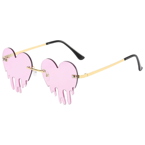 3 Par Hjärtformade Solglasögon Söt Glasögonaccessoar