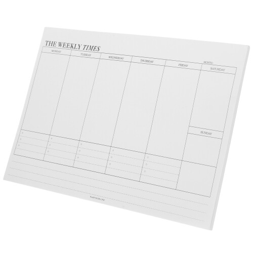 Weekly Notepad Månadsplaneringsblock Utrivningsblad Minneslapp