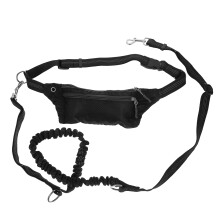 Handsfree Hundkoppel Med Bältespåse, Dämpande Bungeekoppel
